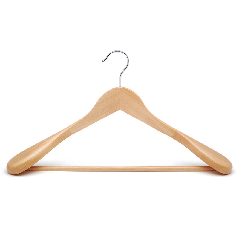 Deluxe wooden coat hanger
