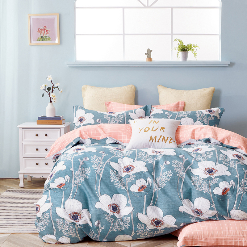 comforter printed,flast sheet,pillow case