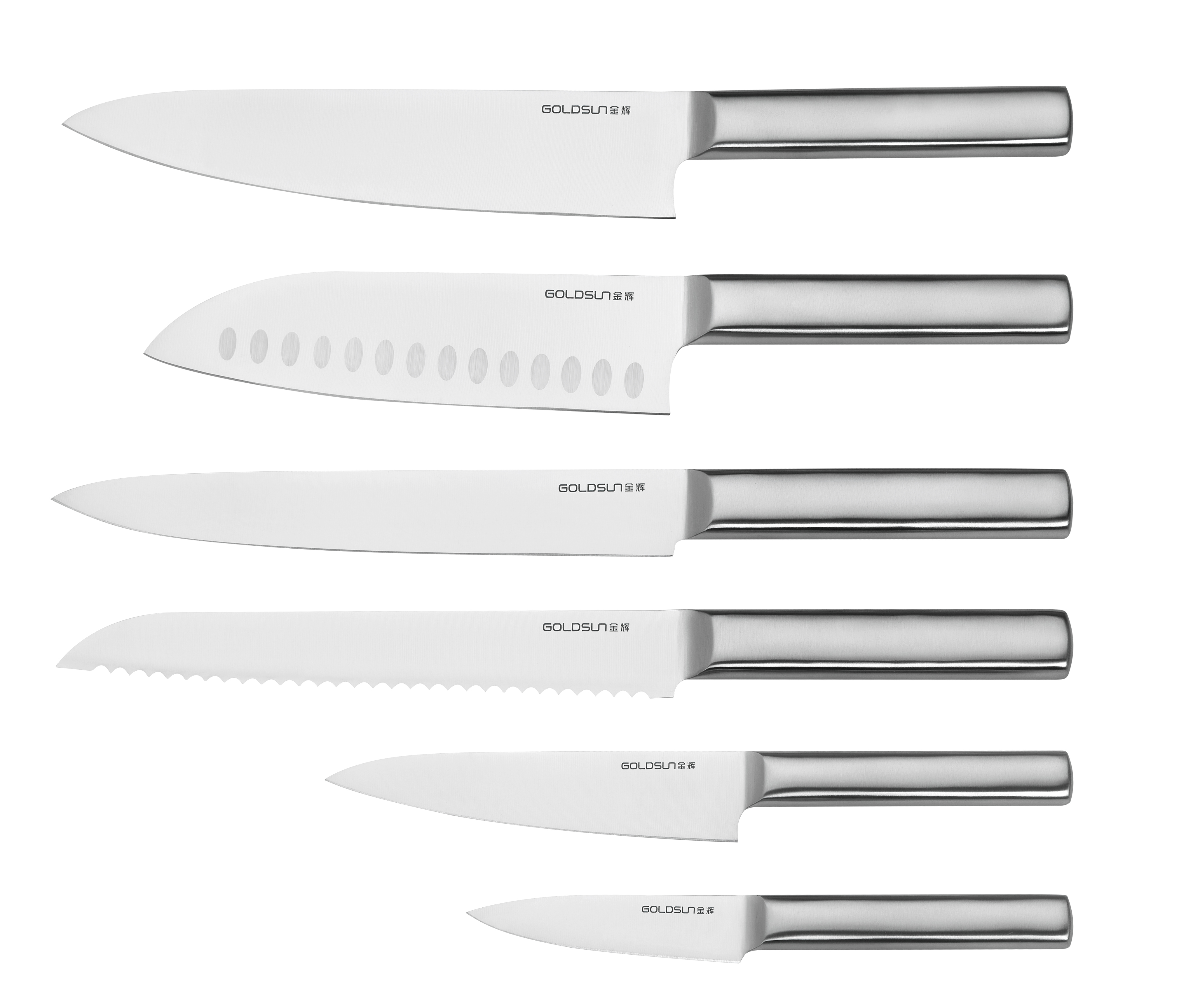 ED hollow handle knife ：Chopper，Chinese cleaver，chef's knife, santoku knife, slicing knife, bread knife, steak knife，utility knife, paring knife