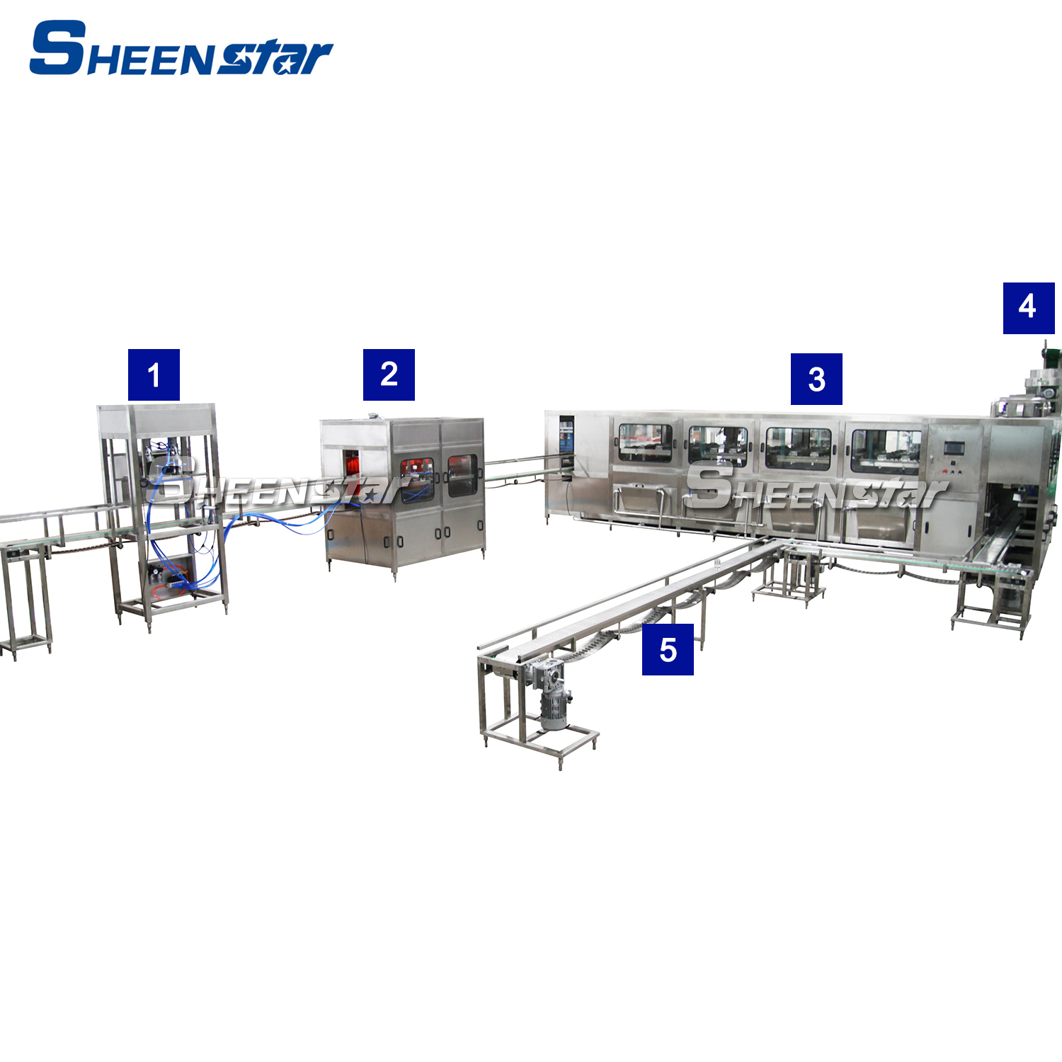 QGF900 5 gallon 20L barrel water filling capping machine line