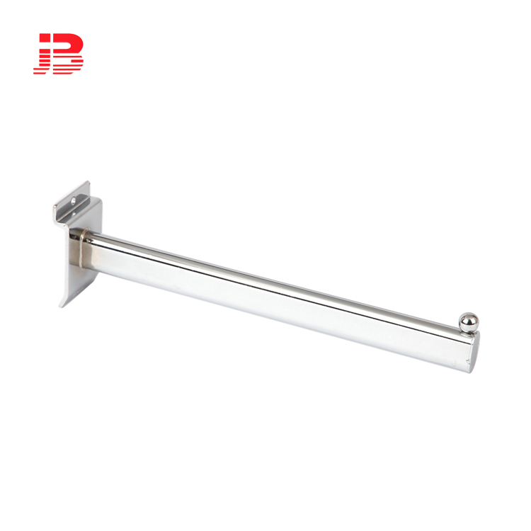 Slatwall oval tube hook with 1 bead