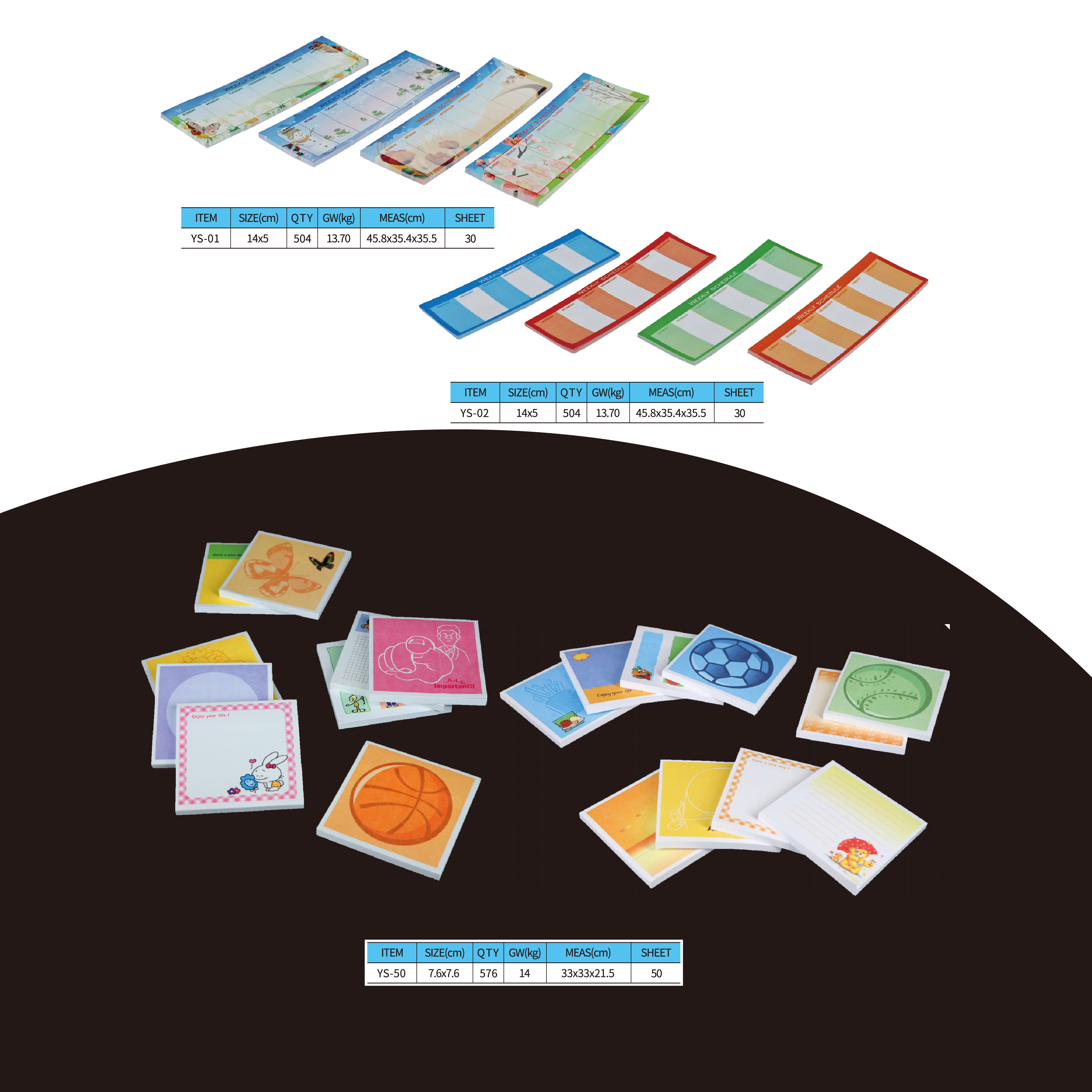 sticky note with printing