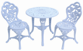 Plastic chairs and tables