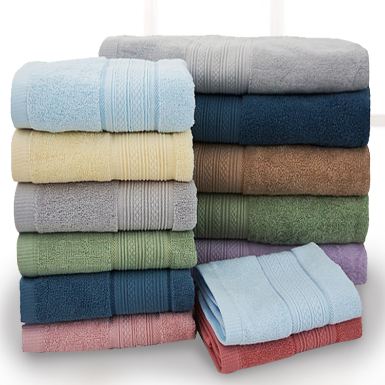 100% cotton solid color dobby bath towel