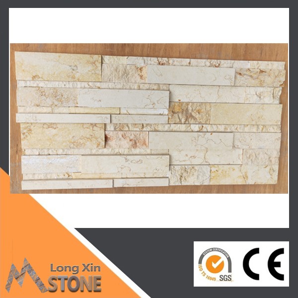 Natural Golden Sandstone Ancient surface mix with natural split surface wall tile 15X60 CM