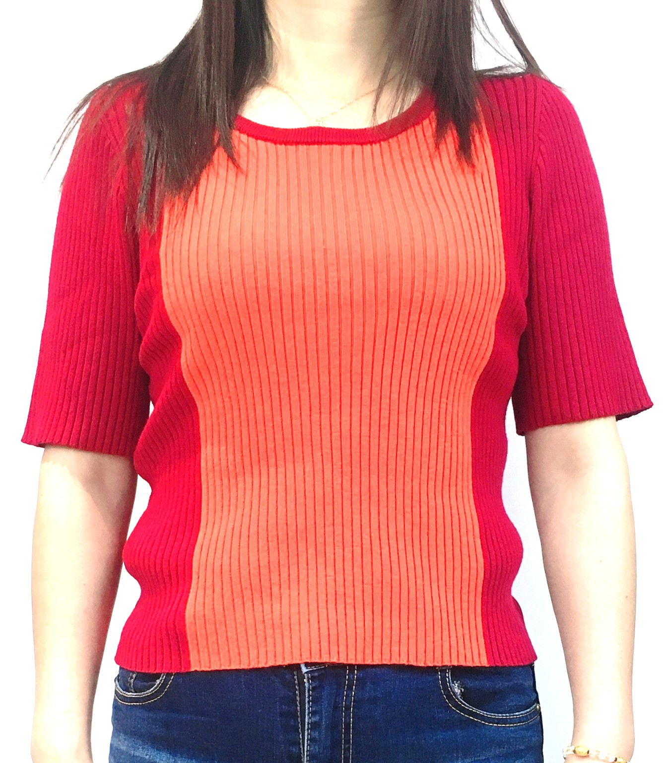 Ladies' crew neck pullover