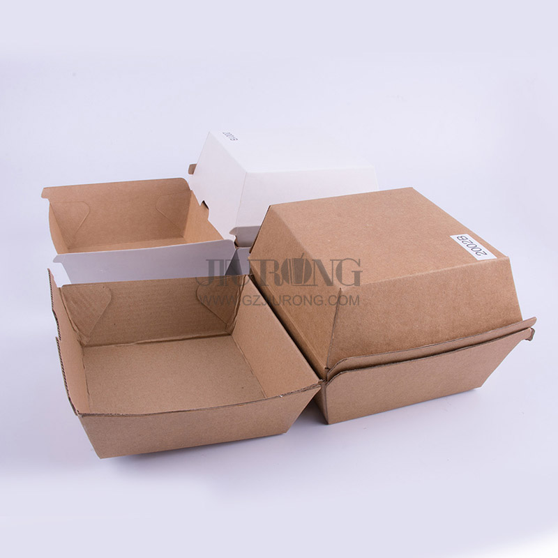 Corrugated paper hamburger box