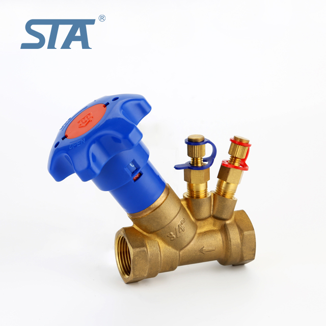STA.4151 forged Brass static hydraulic pressure relief superior brass Water Static balancing valve