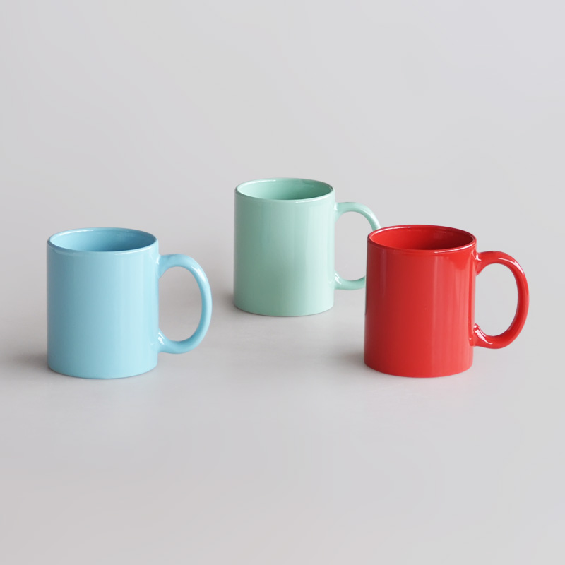 11oz can shape coffee mug with solid color