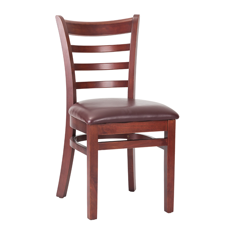 Classic Ladder Back Solid Wood Chair Vertical Bar Restaurant Coffee Shop Night Bar Solid Wood Chair