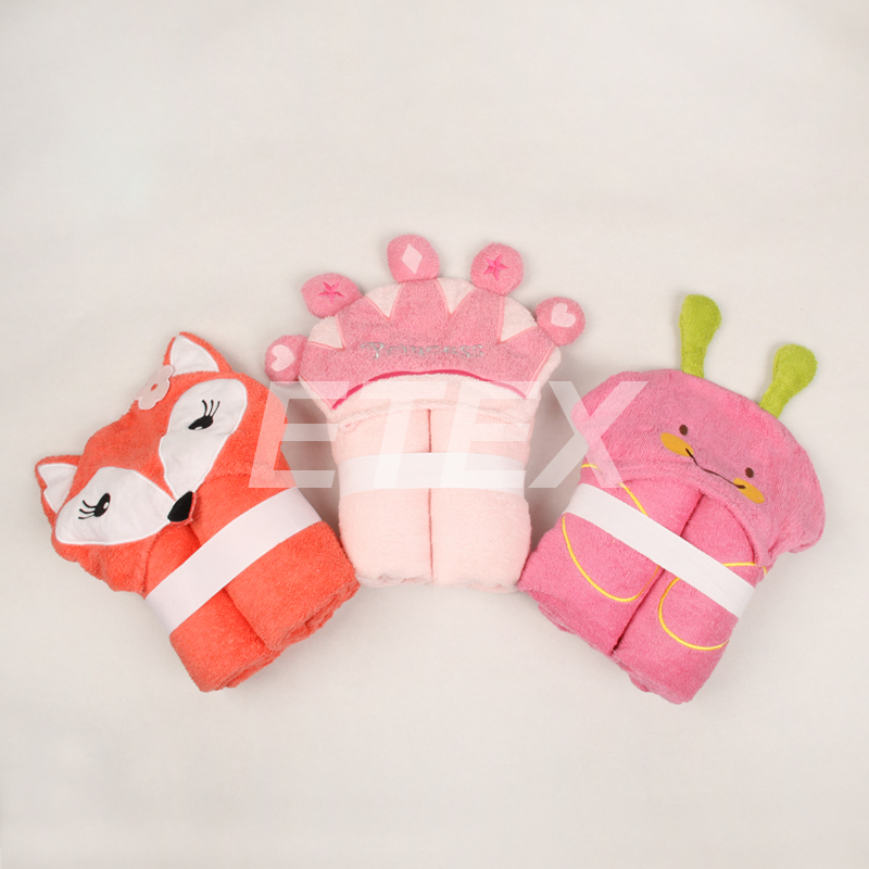 Cotton Terry Hooded Towel for Girls