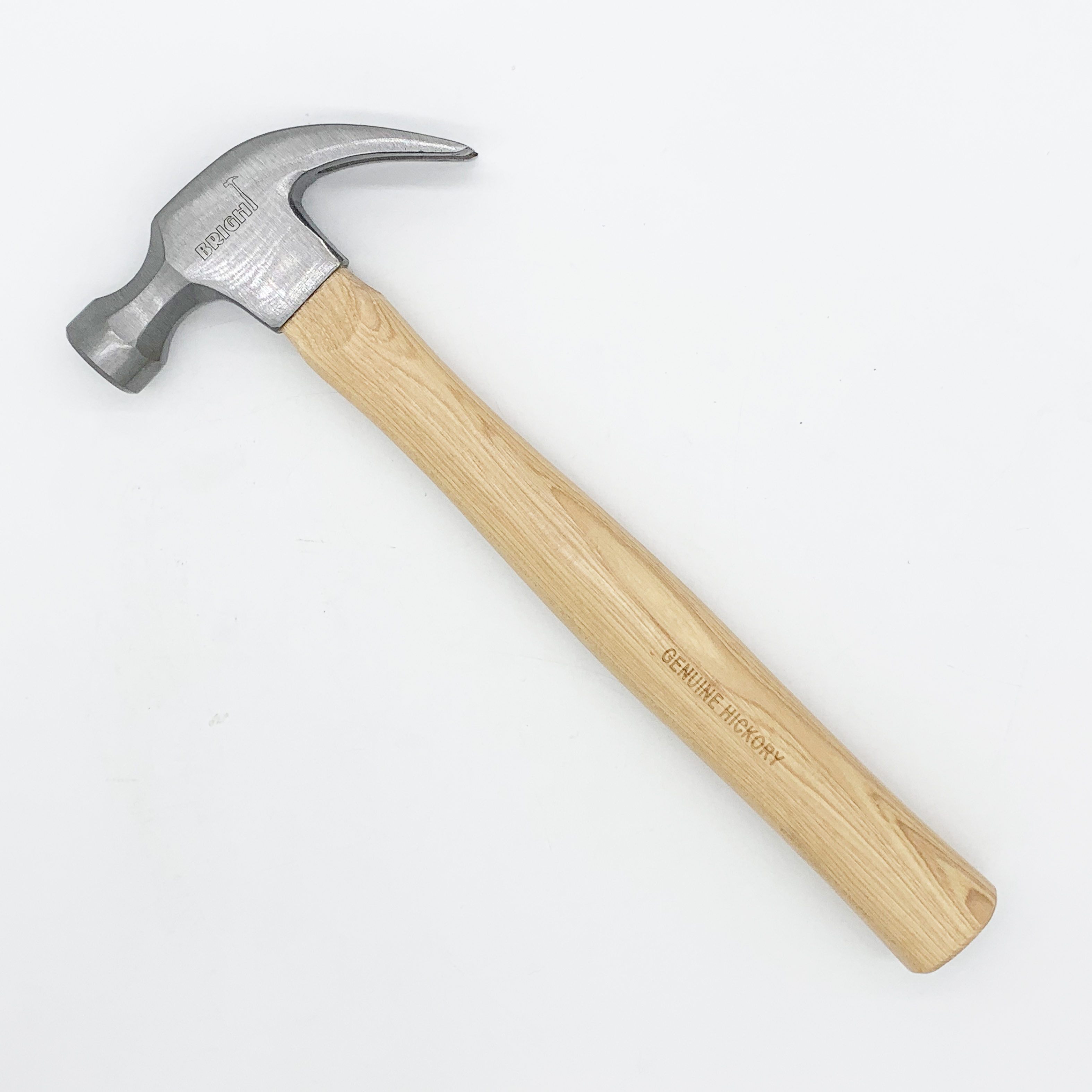 Claw hammer with hickory handle