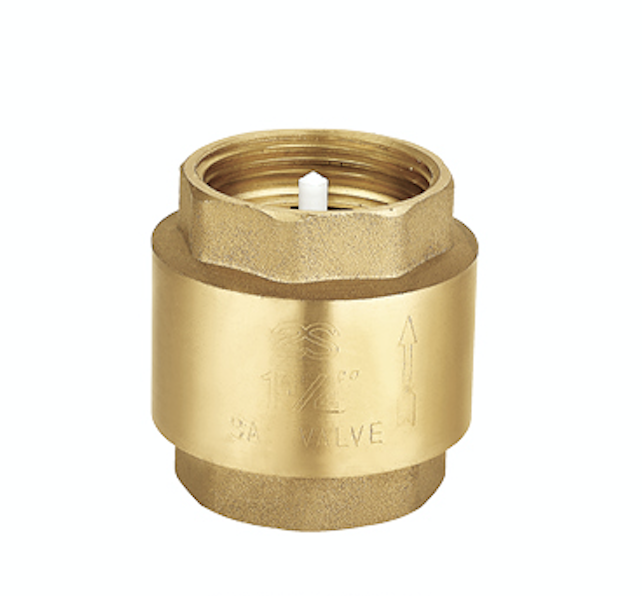 Brass check valve (plastic core)