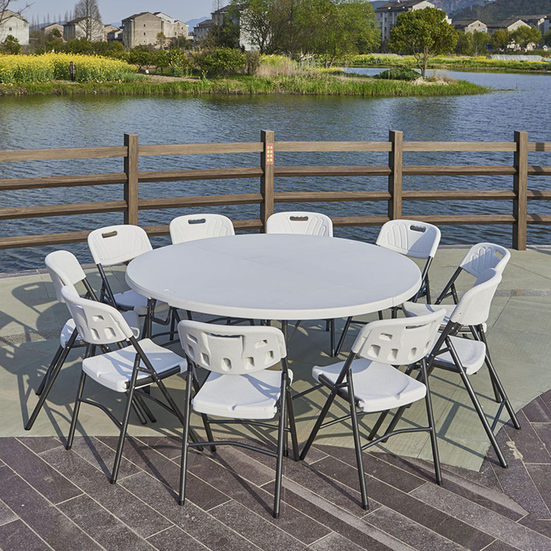 Plastic round table, 6ft round table,180cm folding table,180cm round table,plastic portable table,party table,wedding table, meeting table