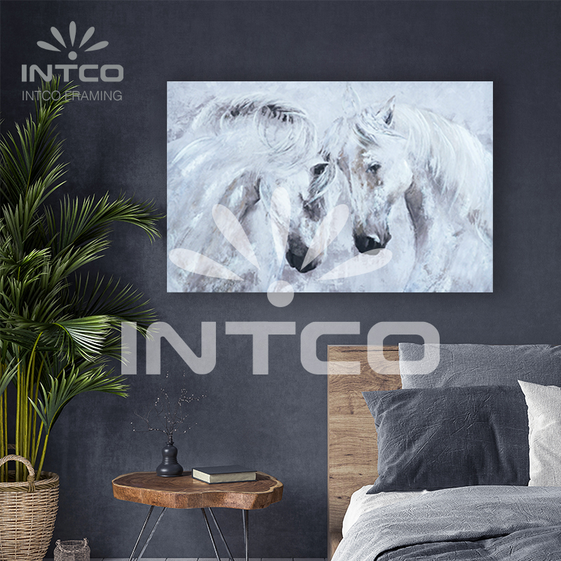 Canvas Set-Couple of beautiful white horses