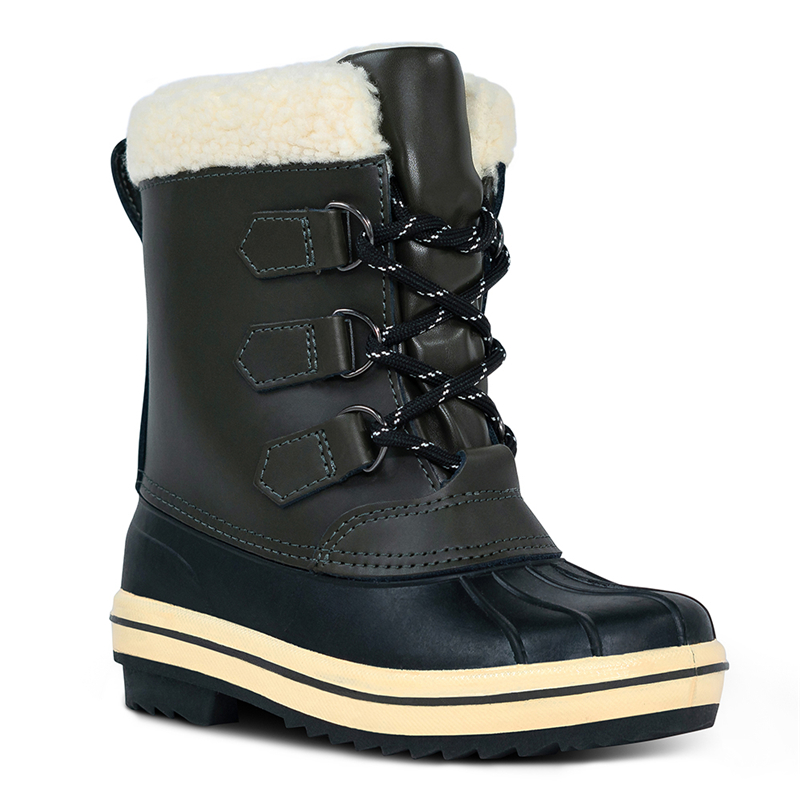 Kids Leather Waterproof Warm Comfortable Winter Snow Boots,Youth Anti-Skid Snow Boots for Boys