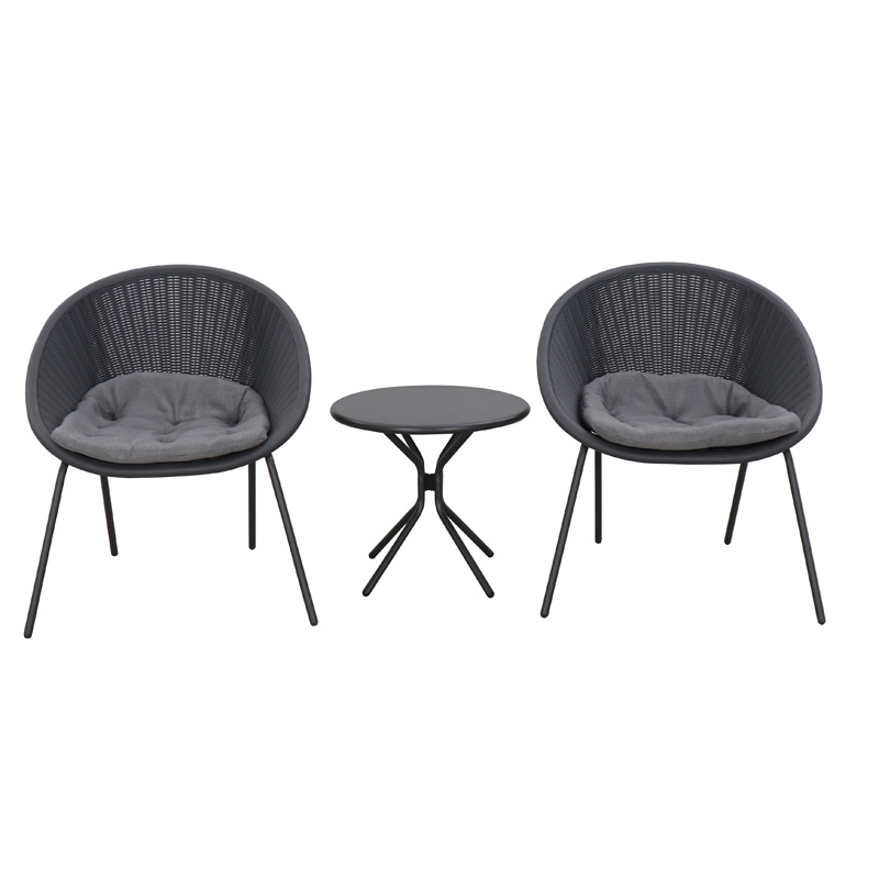 1 Outdoor leisure furniture Courtyard porch steel plastic 3-pc chat set