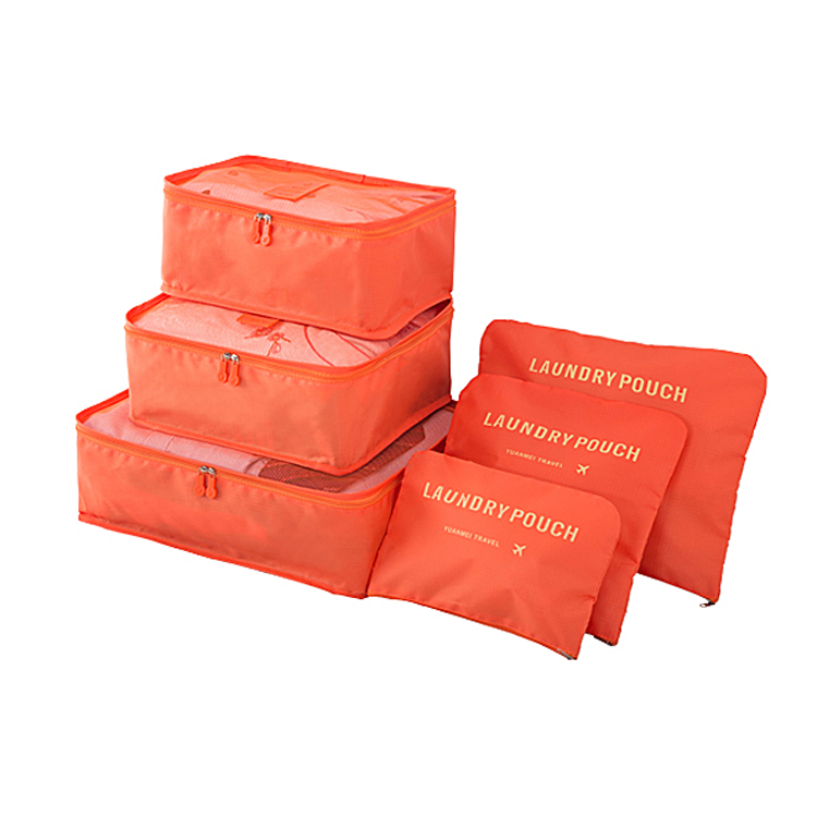 Custom Personalized waterproof packing cubes 6 piece travel organizer bag for suitcase