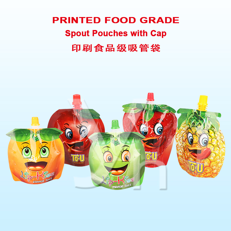 Printed Food Grade Spout Pouches with Cap