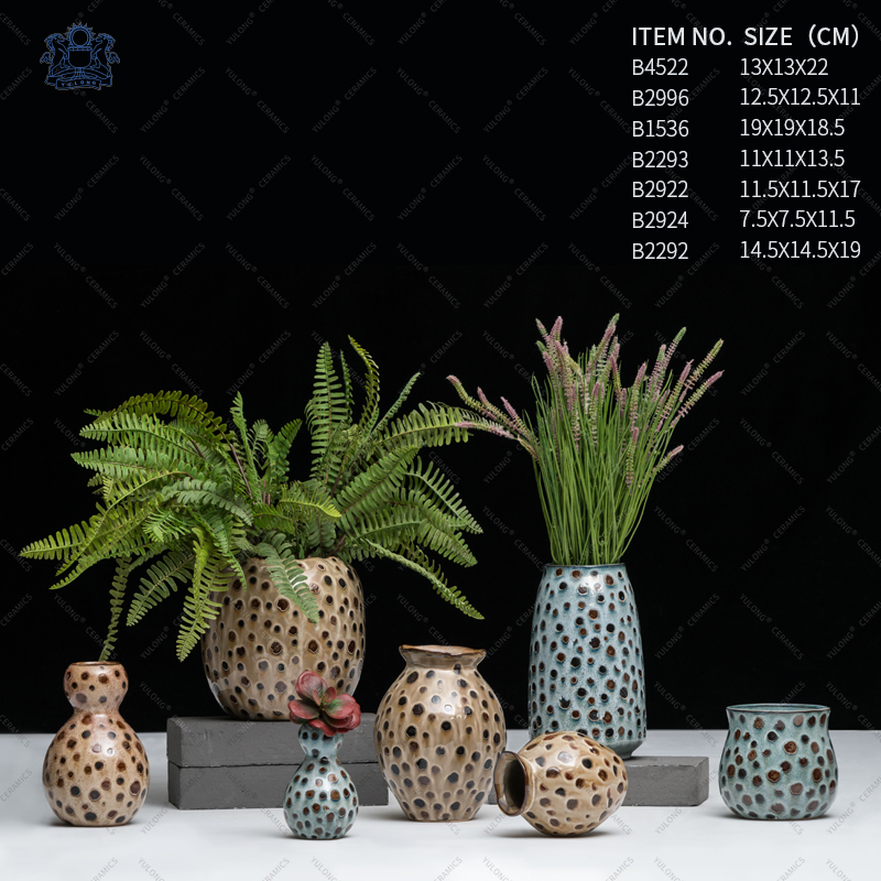 ceramic hand-painted pots