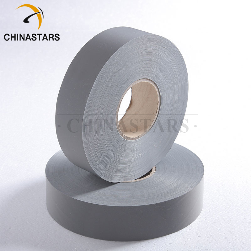 Polyester silver reflective tape material