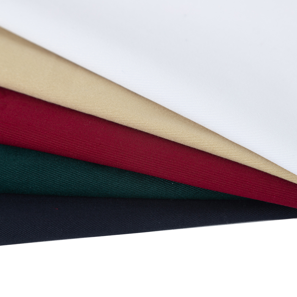 Polyester cotton 65/35 Twill 195gsm Plain Dyed Garment Fabric