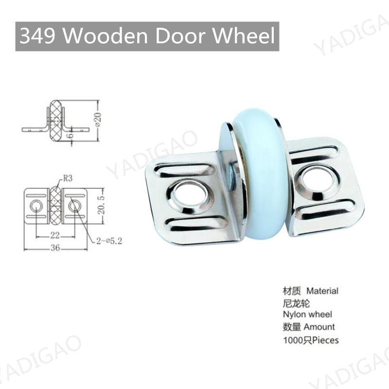 Wheel for wooden door