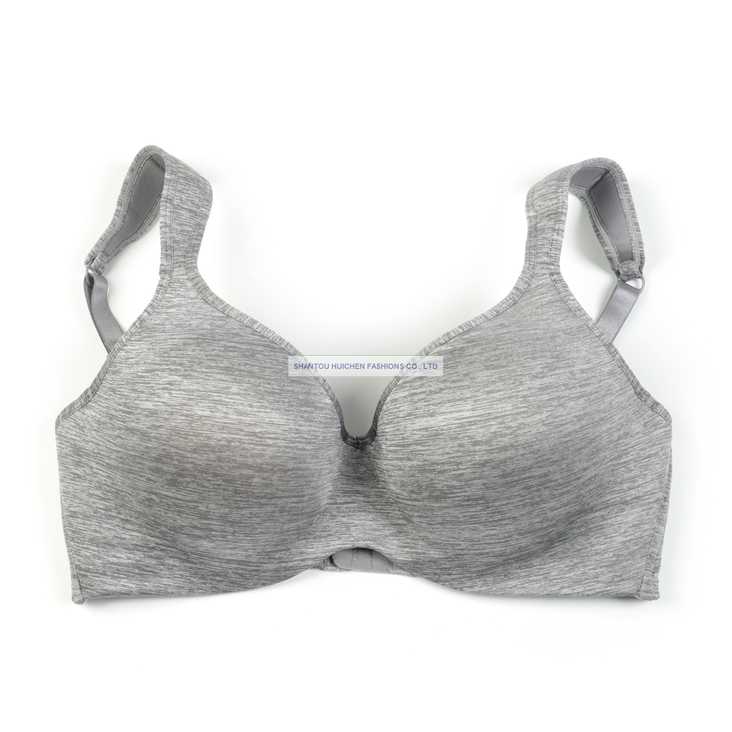 Ladies fasion bra with heather grey fabric