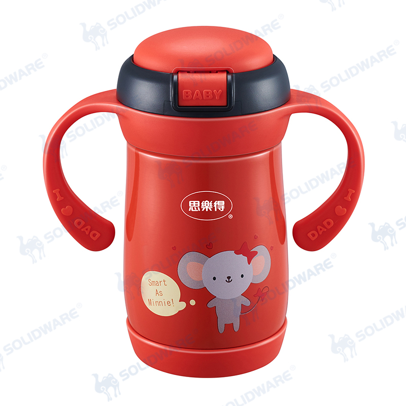 SUS 304 Stainless Steel & Food contact PP Vacuum Flask For Baby