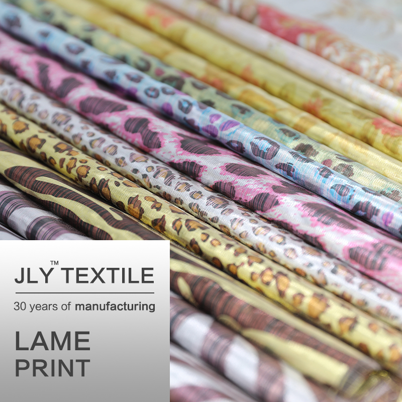 JLY Lame Fabric,Leopard Pattern Print Various Colors For Wedding Birthday Party Decoration Bag Tablecloth Linen Table Runner