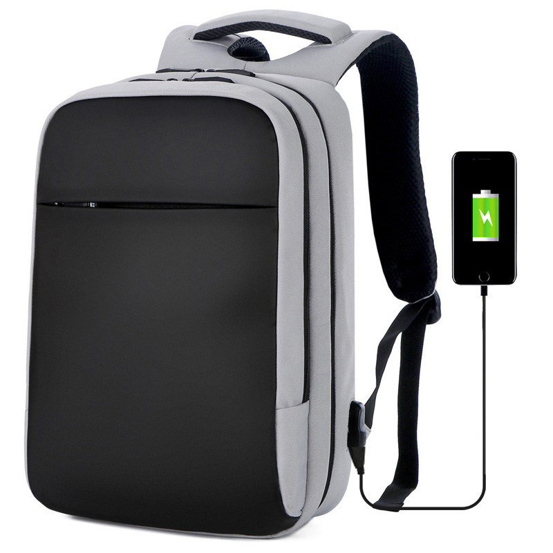 USB charging men briefcase notebook bags business laptop backpack