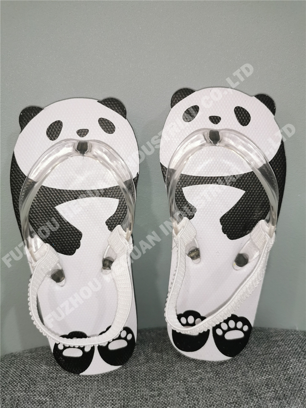 lovely panda shape Kid girl beach flip flops