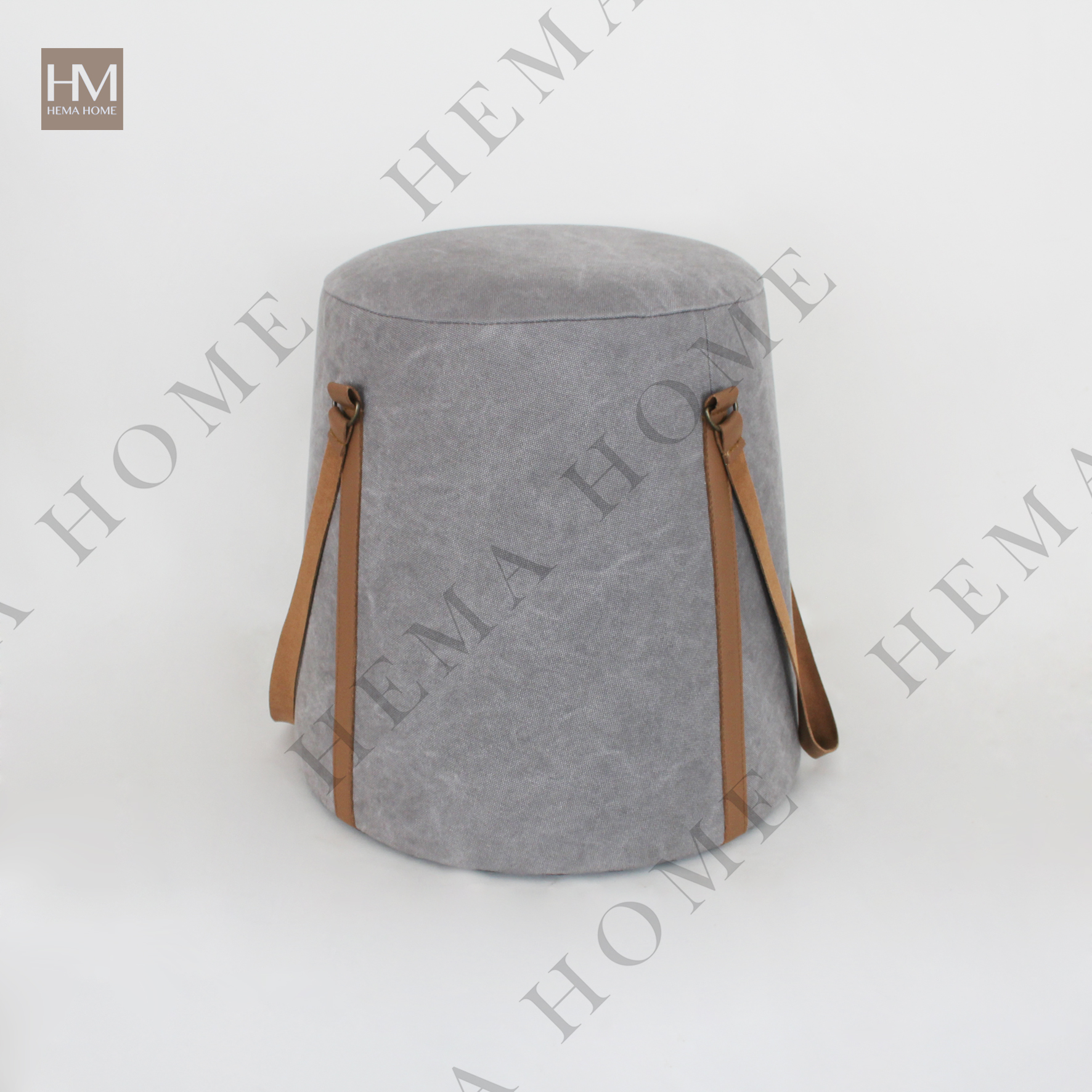 A Canvas Pouf