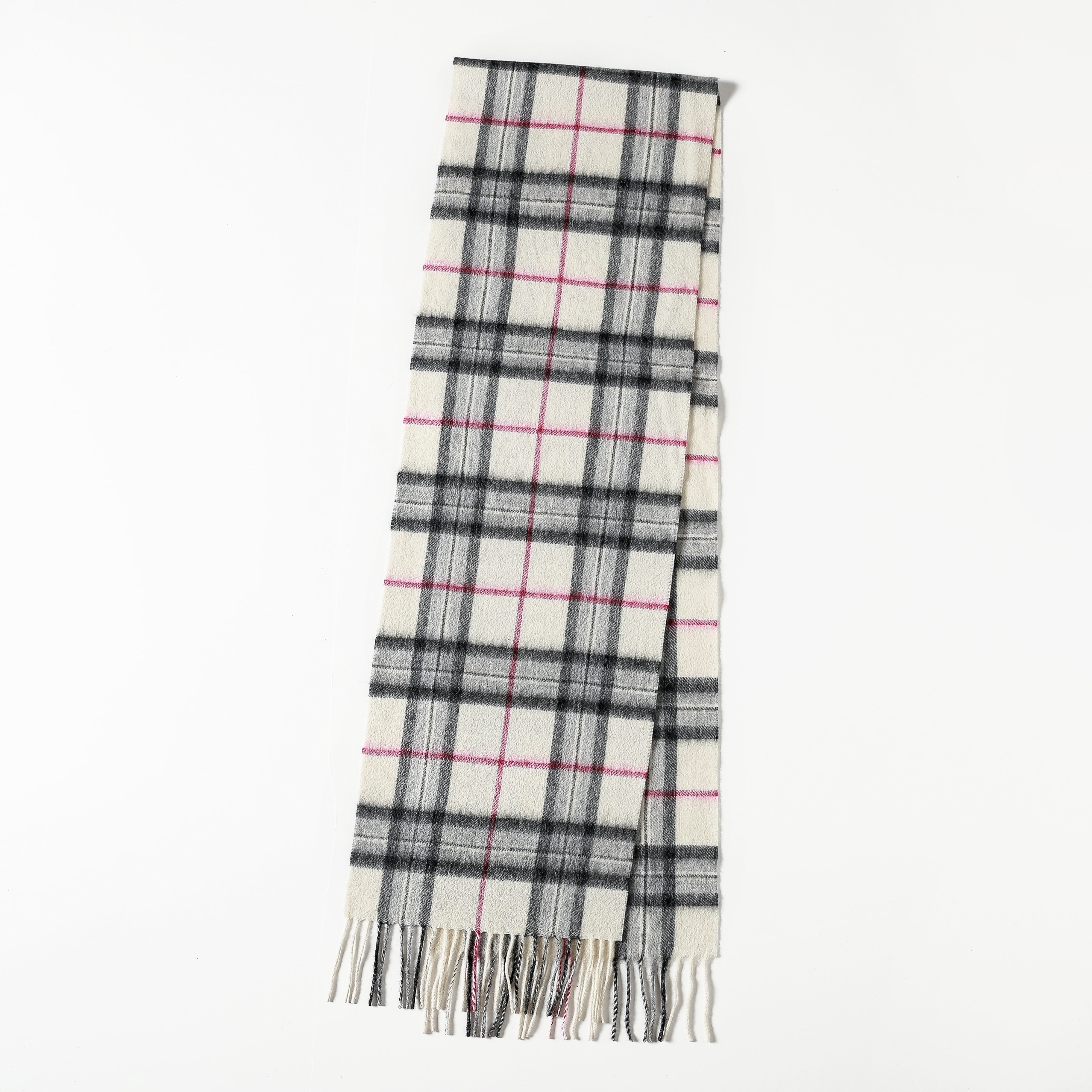 wool check design men scarf