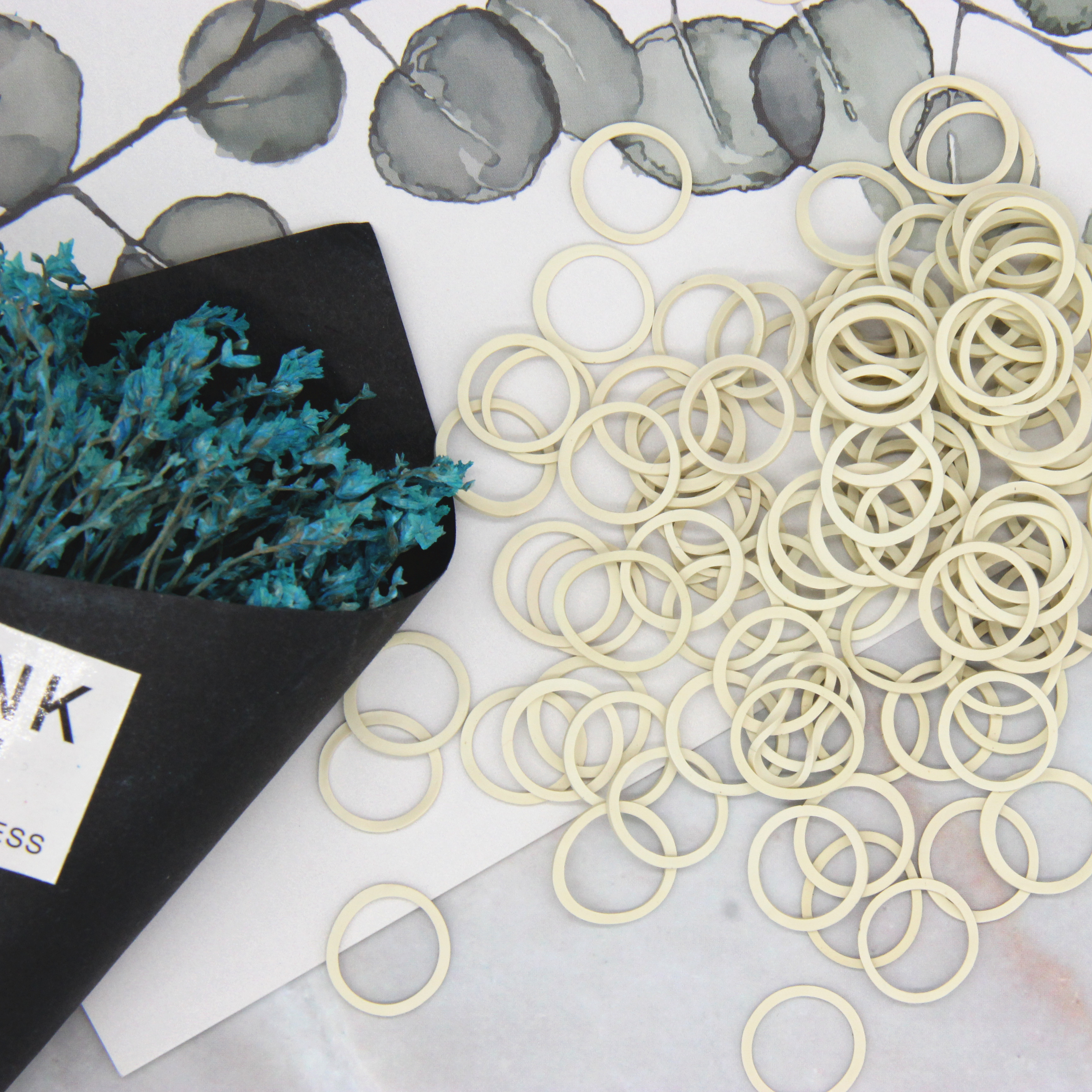 #08White color rubber bands,White color rubber bands,Elastic