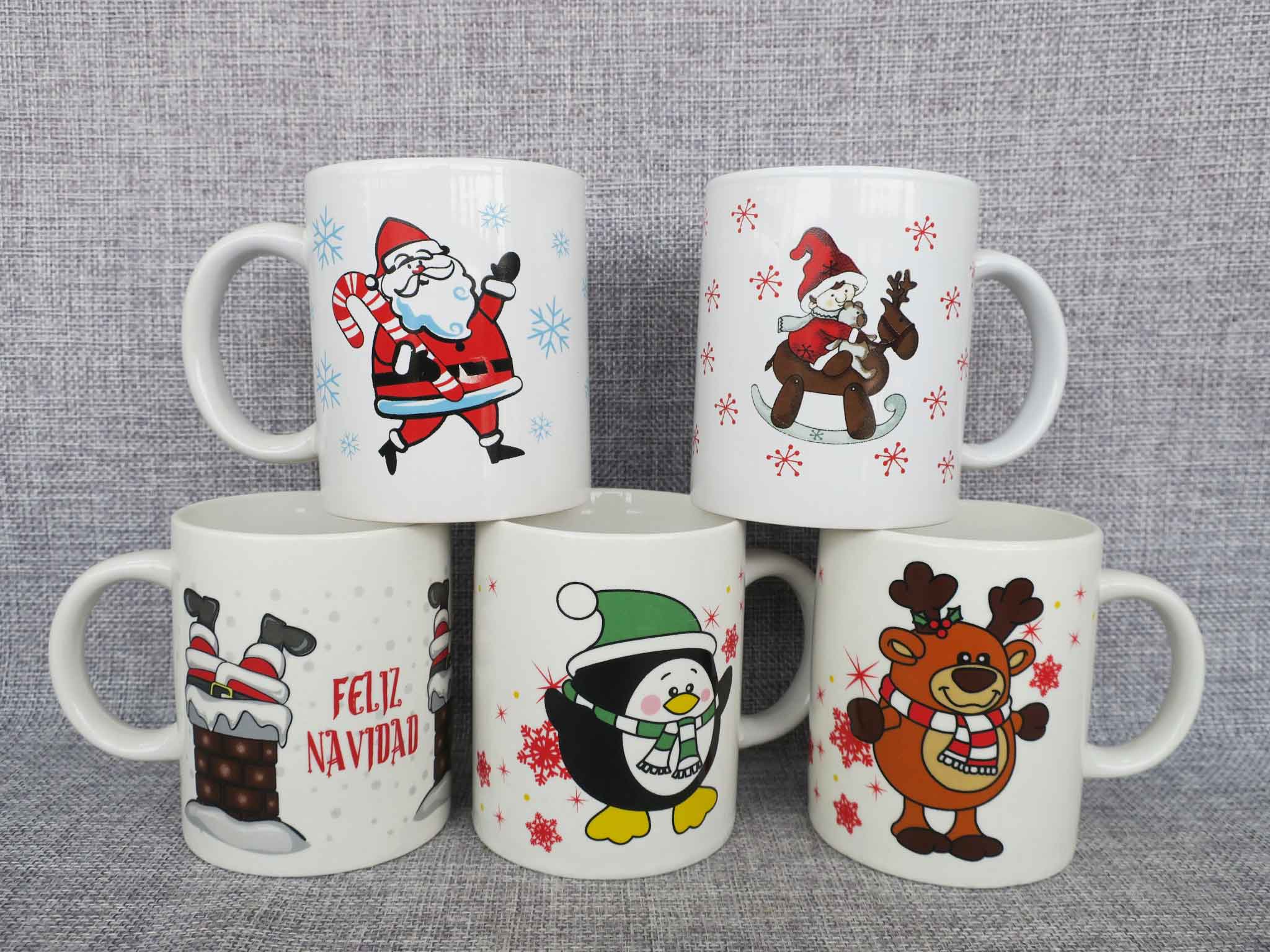 ceramic christmas coffee mug decal printed promotion gift cup