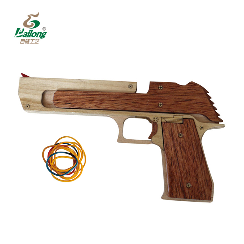 CNC hardwood rubber band gun