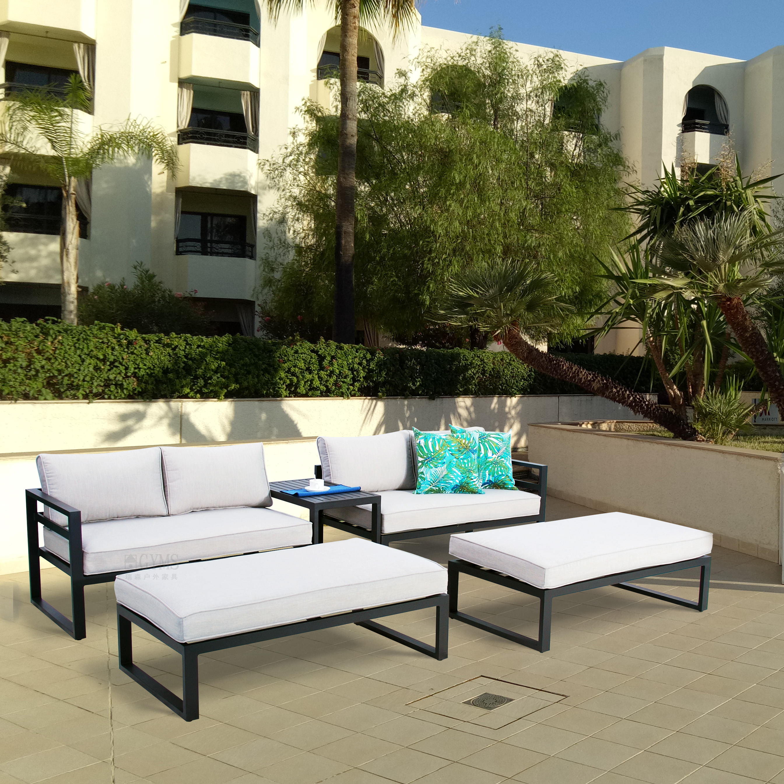 5pcs Aluminum lounge set