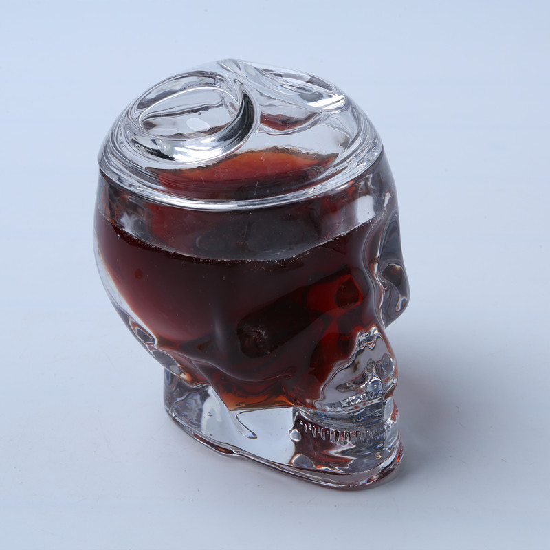 Handmade skull glass jar with lid candy jar with lid