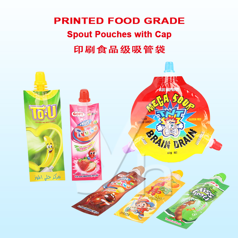 Printed Food Grade Spout Pouches with Cap