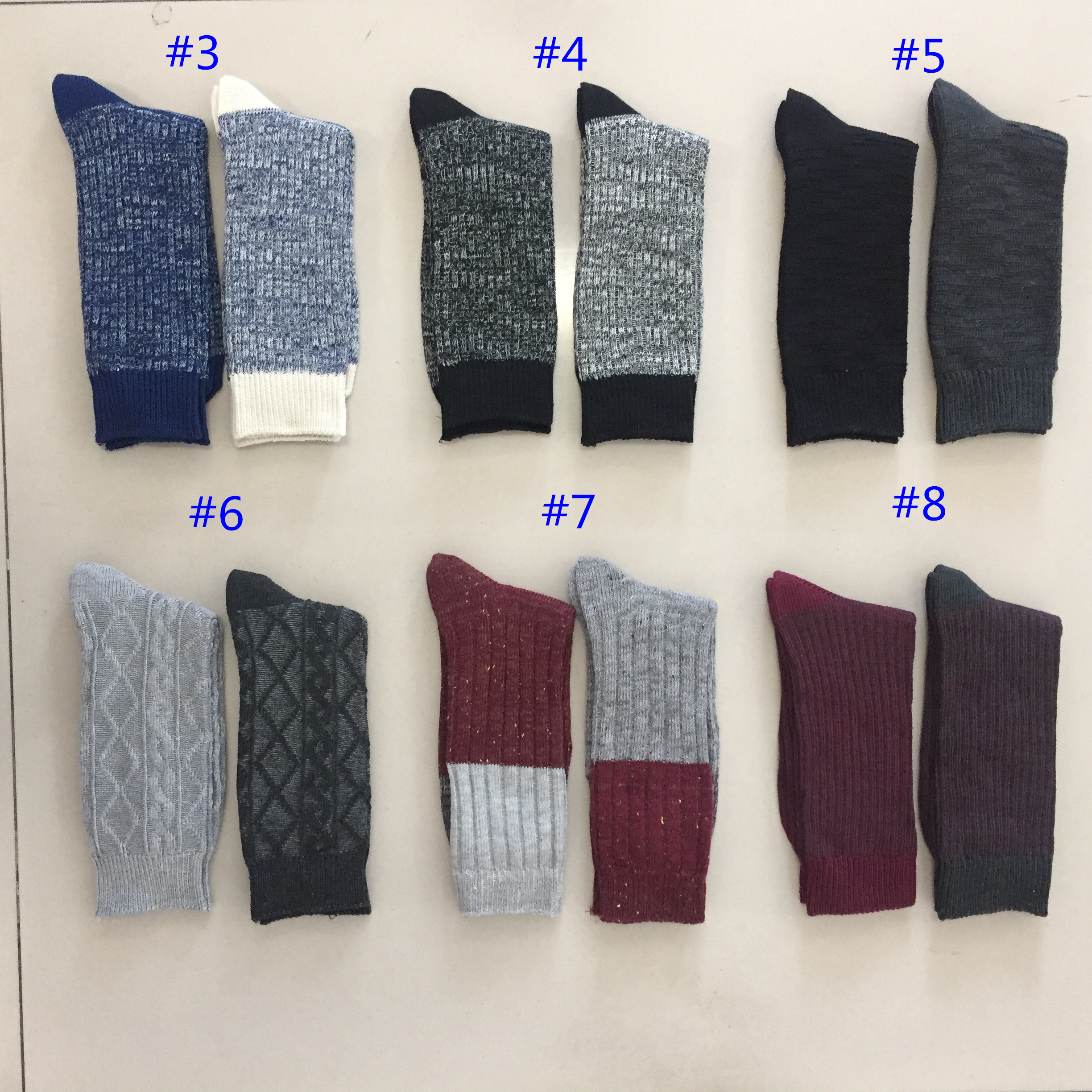 Mens knit crew socks