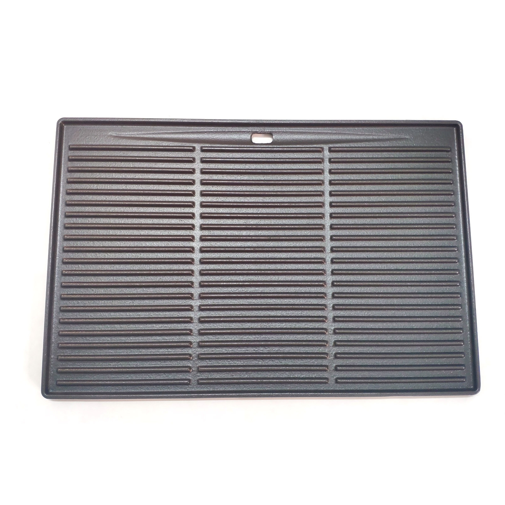 Matte black enameled square cast iron griddle