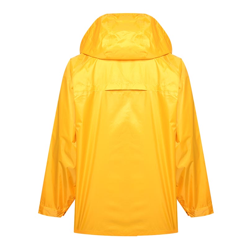 Military 190T Polyester yellow raincoat with PVC coating MPON05