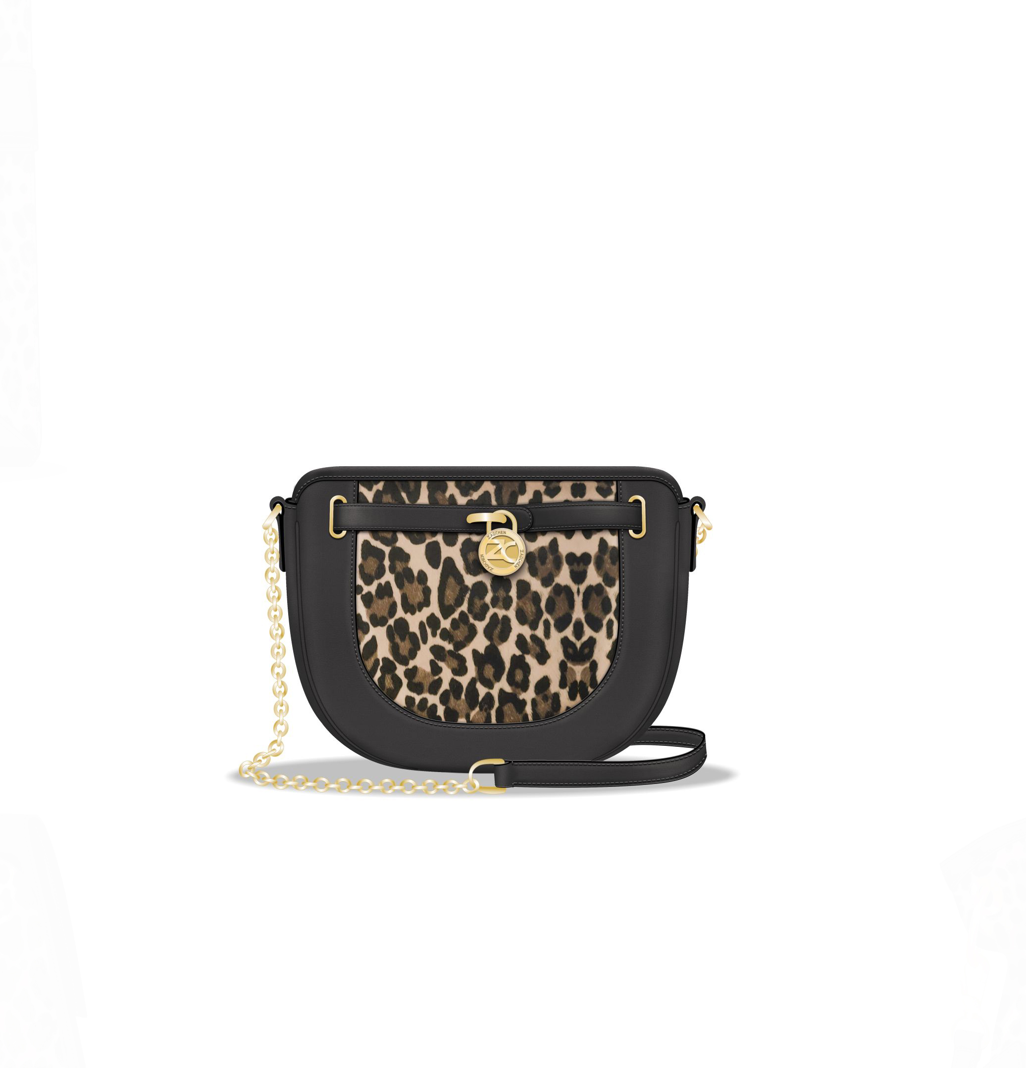Fashion single Leopard grain wool cloth women shoulder bag