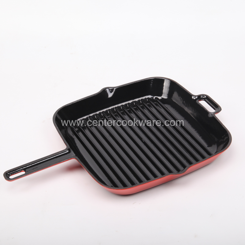 Enameled Cast Iron Grill Pan 28CM Square