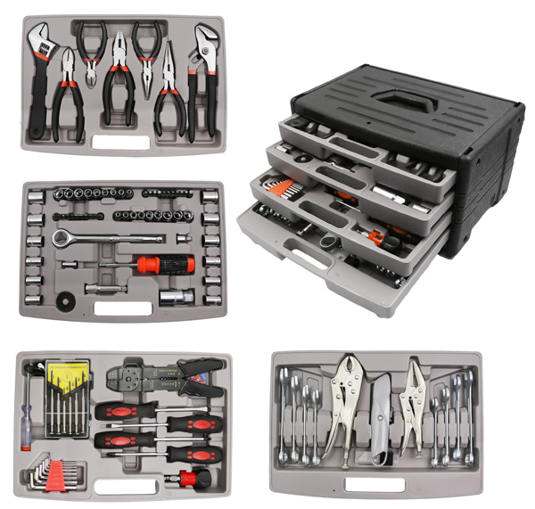 105pc tool kit with 4-drawer chest