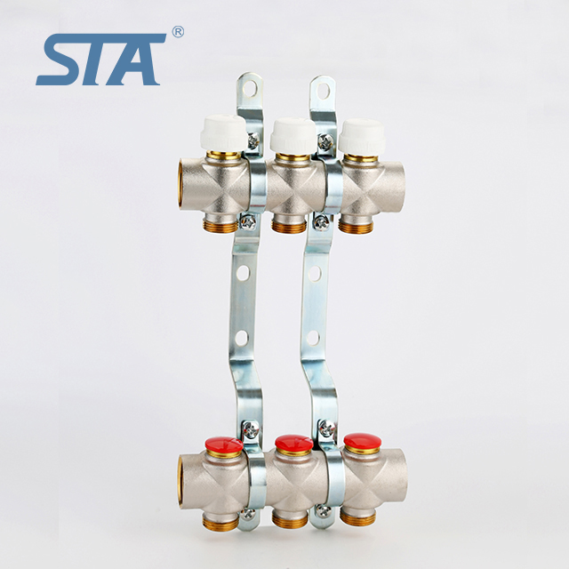 STA.6158 china suppliers Brass Forging Water heating Valve Heater manifold HVAC System