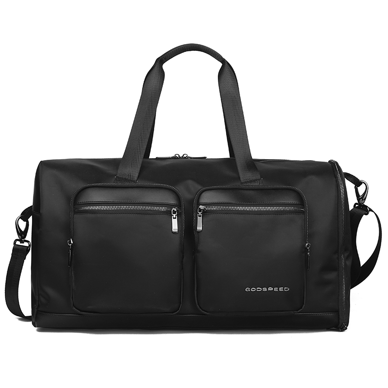 WOHLBEGE men luggage travel bags womens canvas leather duffel bag weekender