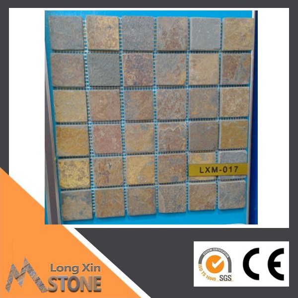 Natural rusty slate stone mosaics 305X305 CM