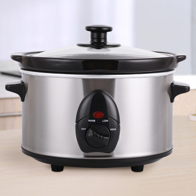 Electric Stainless steel Oval Slow Cooker CROCK POT 1.5L